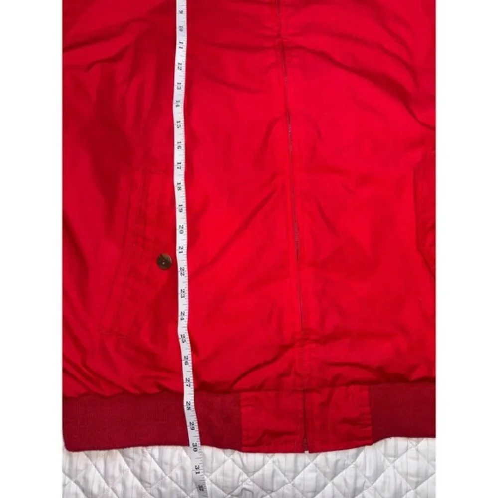 Vintage Par Four Harrington Jacket XL Tall Red Plaid Lined Made in Korea